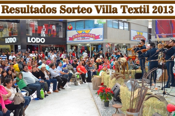 Resultados Sorteo Villa Textil 2013
