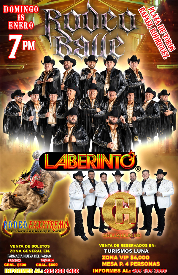 Grán Rodeo Baile con Grupo Laberinto en Villa Hidalgo 2026