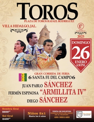 Corrida de Toros Feria Villa Hidalgo Jalisco 2025