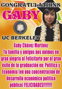Congratulations Gaby Chávez